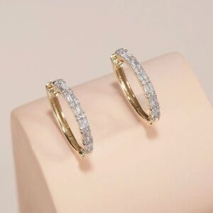 Stone and Strand Diamond Code Huggies